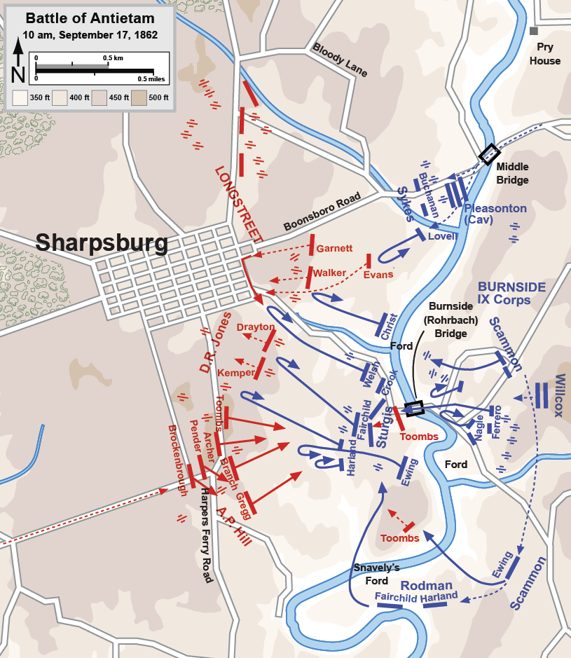 Maps of the Battle of Antietam - The Civil War and the Battle of Antietam